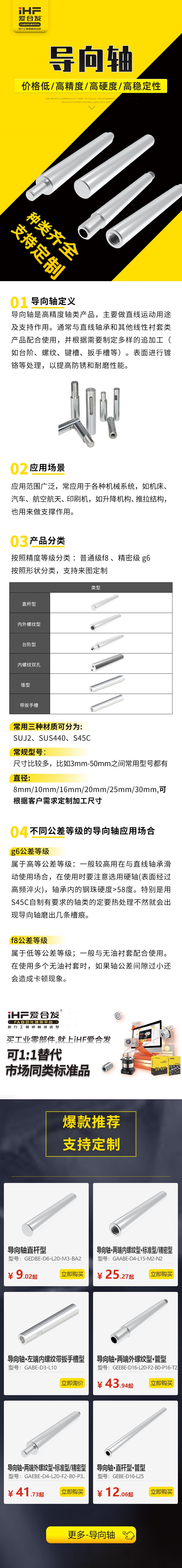 帶你30秒了解導向軸，支持定制！